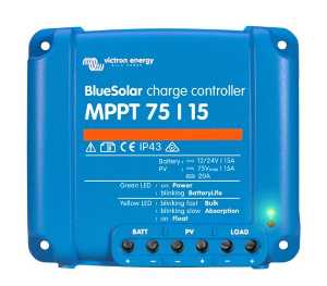 Picture of Blue Solar MPPT 15 Amp 12/24v and 75v Max Solar Charge Regulator