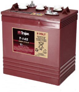 Trojan, golf battery, golf cart battery, 6v golf cart battery, 6V 260Ah, 6V 260Ah battery, golf battery, T145