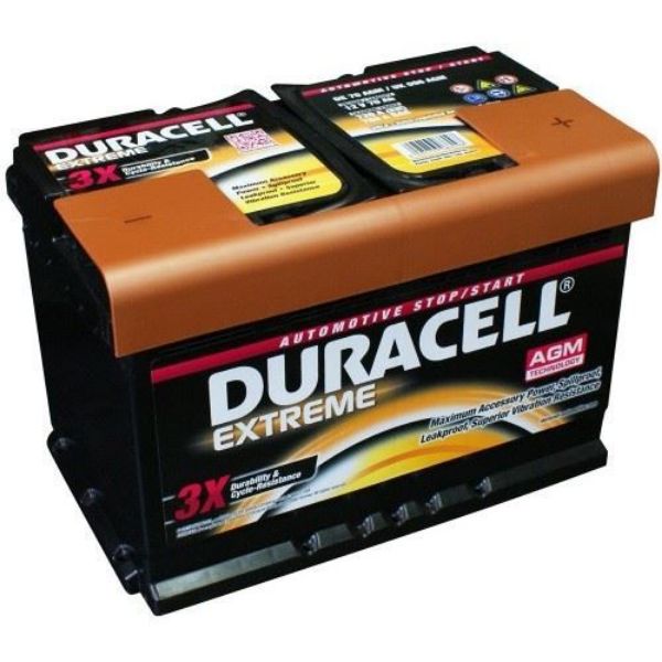 Picture of DURACELL 652 AGM 12v 70ah 720cca Start/Stop RHP Car Battery