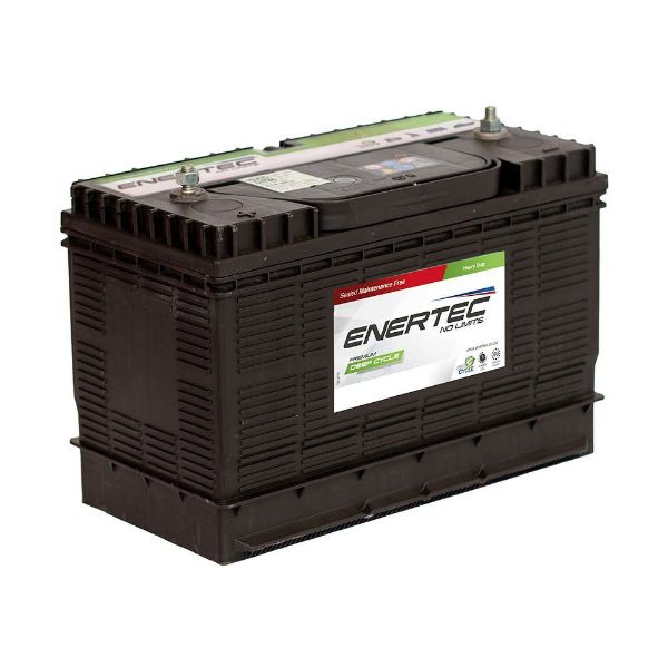 Picture of Enertec 674 (64.105DS) 12v 105ah 800CCA Deep Cycle Leisure Battery Screw