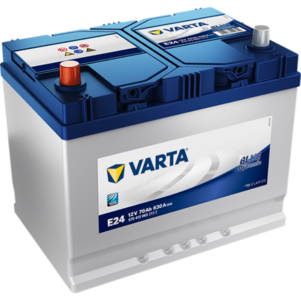 Varta Car Battery, E24, e24 battery, 628 battery, 628, 12v 70ah, 638 Car Battery