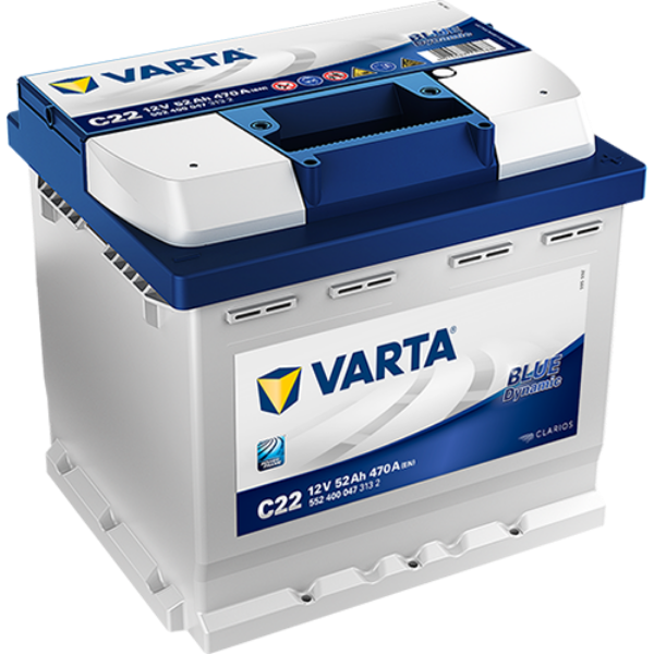 Varta Car Battery, C22, c22 battery, 612, 12v 55ah, 612 Car Battery