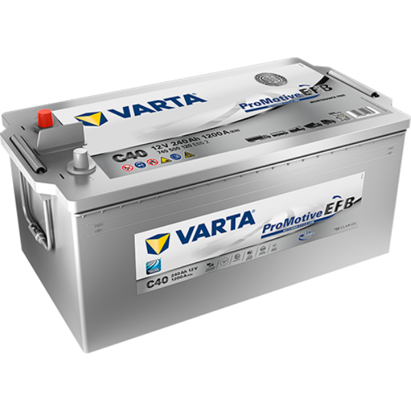 Varta Truck Battery, C40, c40 battery, 695, 695 EFB Battery