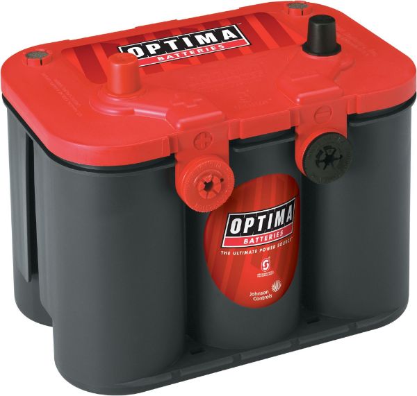 Picture of Optima Red Top 12V 50Ah 800cca Spiral AGM Side Terminal Starter Battery. RT U4.2 (34/78)