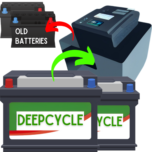 Picture of Trolley Battery Replacement with 2 x Deep Cycle 105Ah Batteries