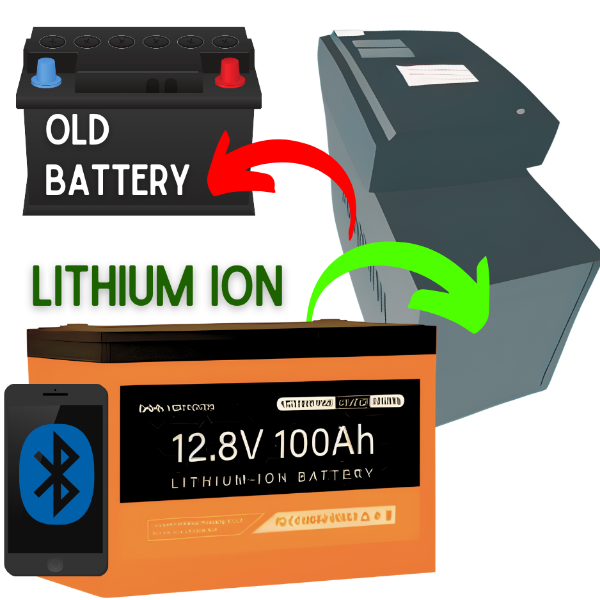 Picture of Trolley  Battery Replacement with 1 x Lithium Ion 100Ah battery