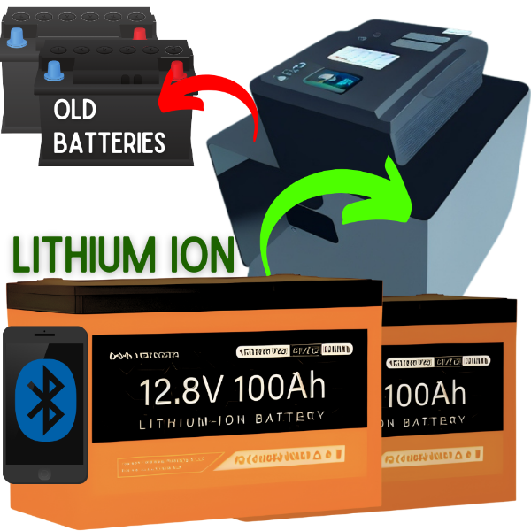 Picture of Trolley Battery Replacement with 2 x Lithium 100Ah batteries