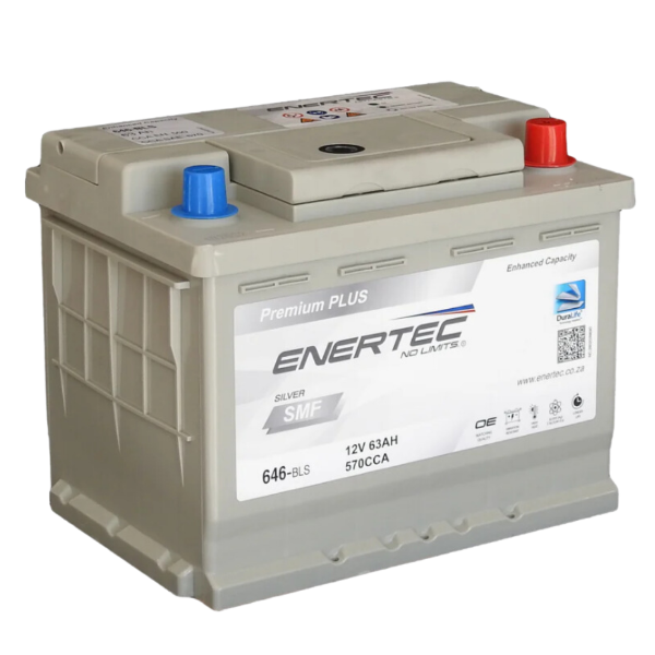 Picture of Enertec 646 Silver, 12v, 63Ah, 600CCA, RHP Car Battery