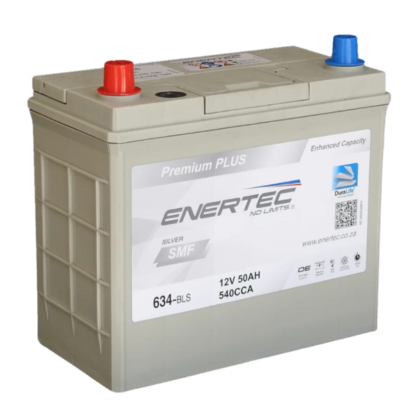 Picture of Enertec 634 Silver, 12v, 50ah 450CCA LHP Car Battery