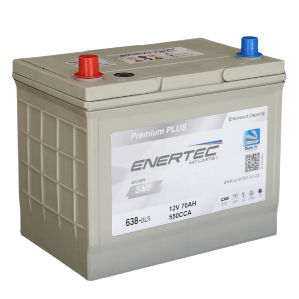 Picture of Enertec 638 Silver, 12v, 70Ah, 550CCA, LHP Car Battery