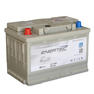 Picture of Enertec 657 Silver, 12v, 74Ah, 750CCA LHP Car Battery