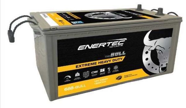 Picture of Enertec 688 Bull, 12v, 230ah, 1500cca RHP Truck Battery