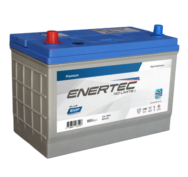 Enertec blue 650 car battery, 12v 80ah, 12v 80ah 600cca