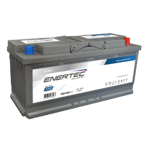 Enertec Silver Car Battery, 660/L6/I1 AGM, 12v 105ah, 1050 CCA, 12v 105ah 1050cca