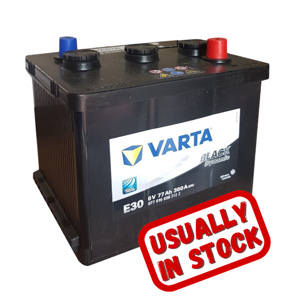 VARTA E30 Battery, e30, e30 battery, 6v 77ah, 6V Classic Car Battery