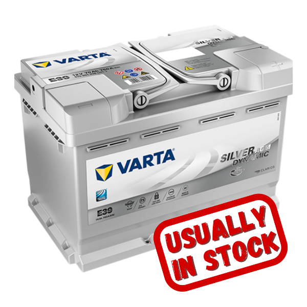 	Varta AGM Battery, e29, 652 agm, e29 battery, 12v 70ah, 652 agm battery, E39 AGM Battery