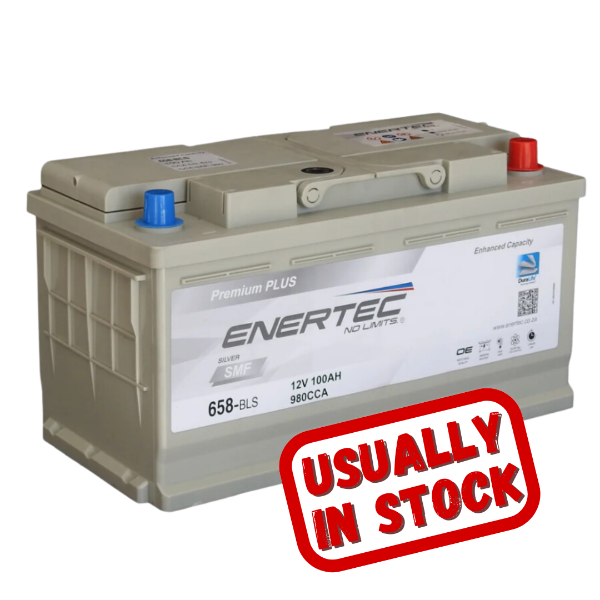 Picture of Enertec 658 Silver, 12v, 100Ah, 900CCA RHP Car Battery