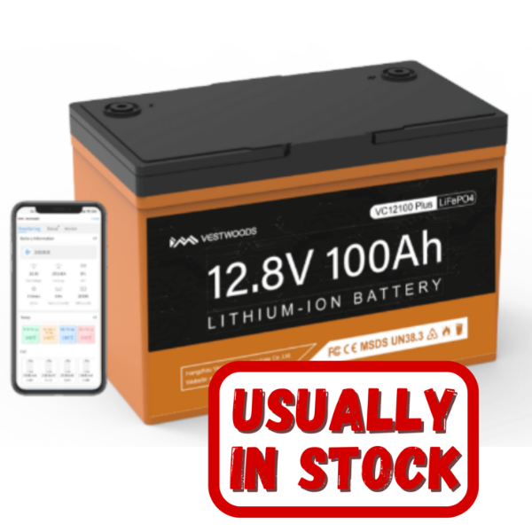 Picture of Vestwoods VC12100 12.8v, 100AH Lithium-ion Battery with Bluetooth