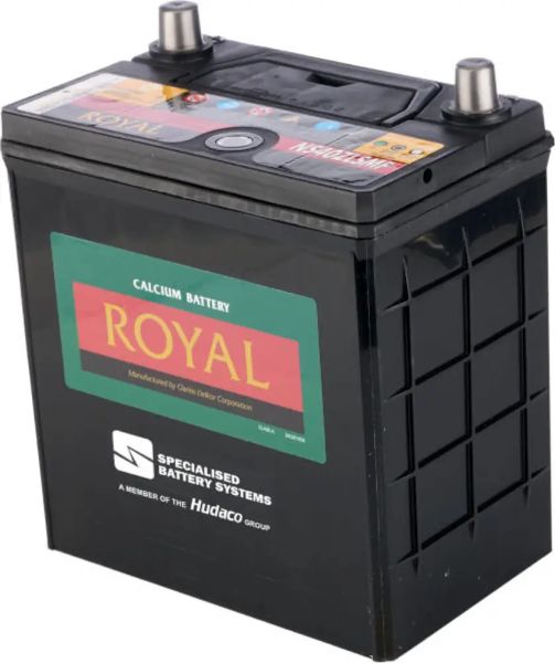 Picture of ROYAL Calcium NS40 12v 35Ah 310cca, Semi sealed maintenance free lead acid battery.