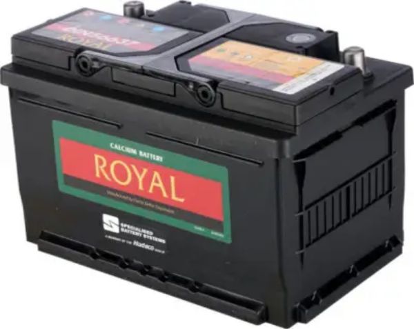 Picture of ROYAL Calcium 56637 12v 66Ah 550cca, Semi sealed maintenance free lead acid battery.